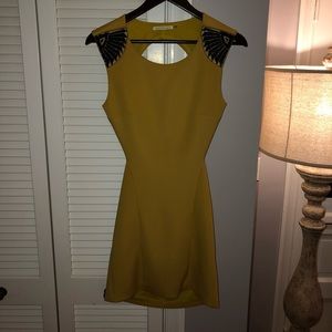 Chartreuse colored party dress